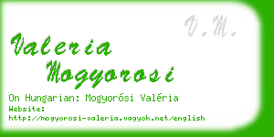 valeria mogyorosi business card